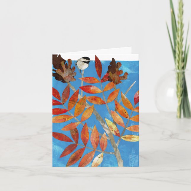 Chickadekarte Dankeskarte (Vorderseite)