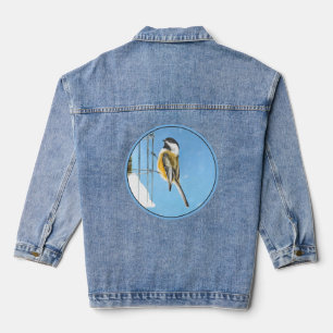 Chickadeon Feeder - Original Wild Bird Art Jeansjacke