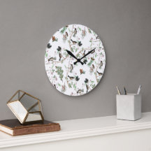 Chickadevögel Berries & Pinecones Wasserfarbe