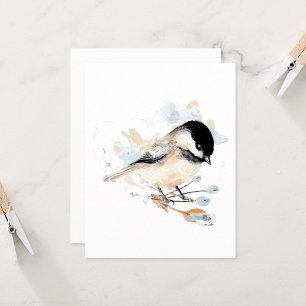 Chickadewatercolor Karte