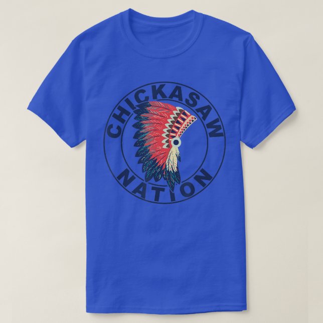 Chickasaw Nation Headdress Native American Chickas T-Shirt (Design vorne)