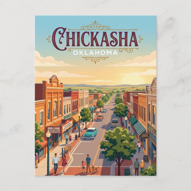 Chickasha, Oklahoma Postkarte (Vorderseite)