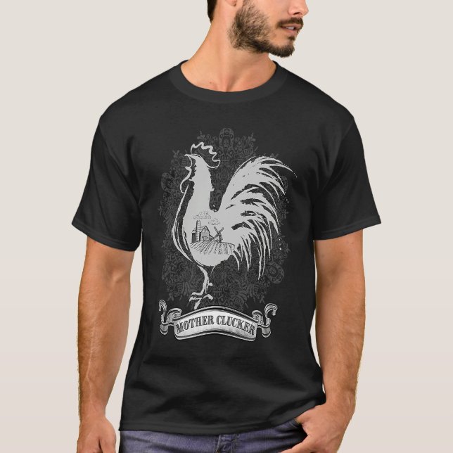 Chicken and Lace Mother Clucker T-Shirt (Vorderseite)