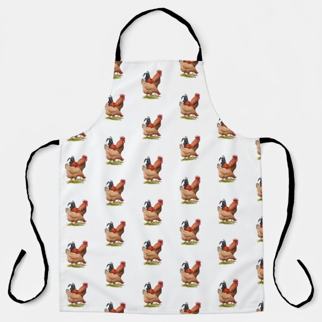 Chicken And Rooster Art, Poultry, Farm Animals Schürze (Vorderseite)