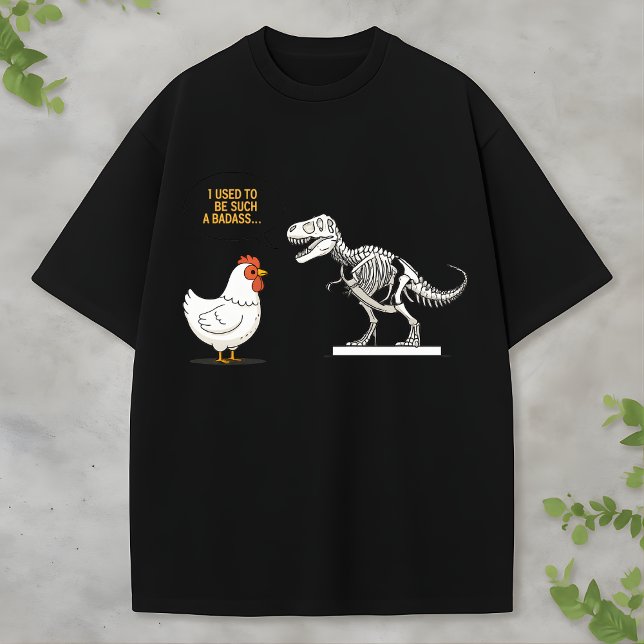 Chicken and T-Rex Skeleton Cartoon tee (Von Creator hochgeladen)