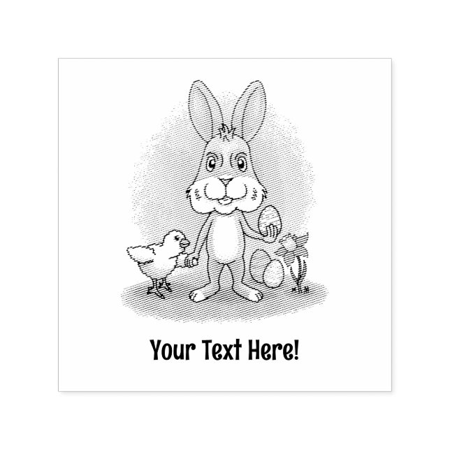 Chicken and the Easter Bunny Permastempel (Design)