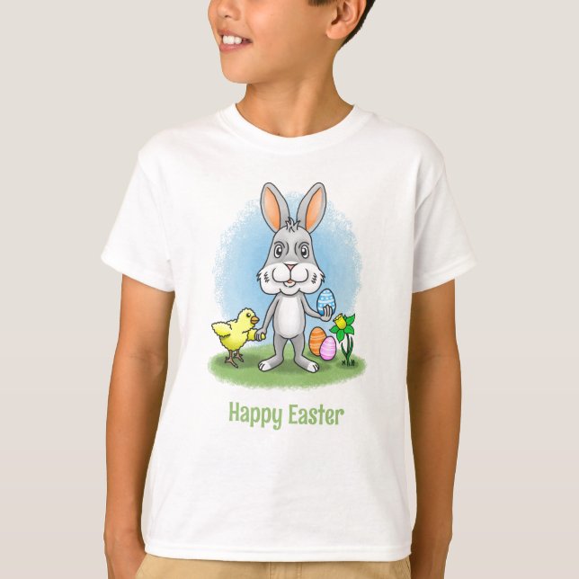 Chicken and the Easter bunny T-Shirt (Vorderseite)