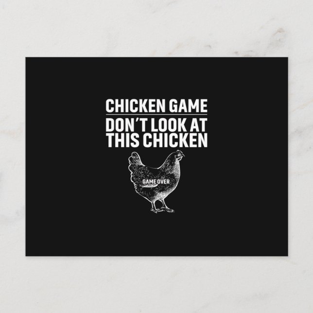 Chicken Art Chicken Game Postkarte (Vorderseite)