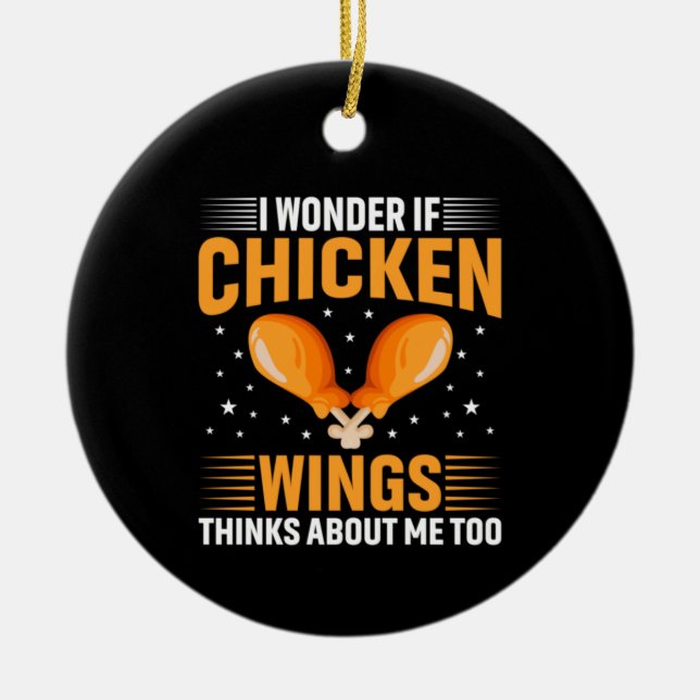 Chicken Art Chicken Wing Keramik Ornament (Vorne)