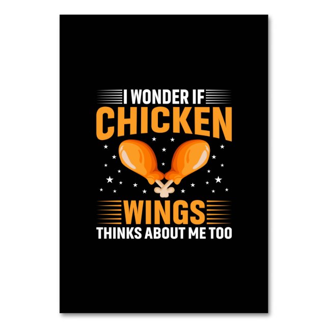 Chicken Art Chicken Wing Tischnummer (Vorderseite)