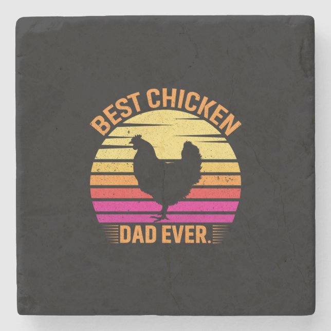 Chicken Art Collection Steinuntersetzer (Vorderseite)