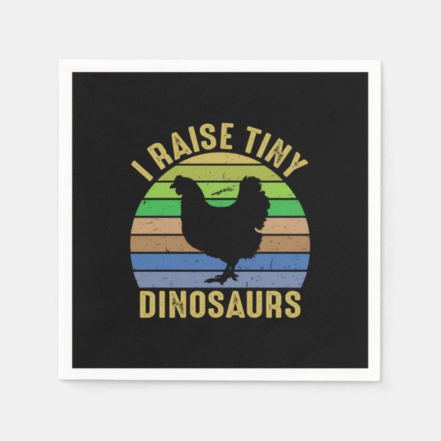Chicken Art I Raise Tiny Dinosaurs Serviette (Vorderseite)