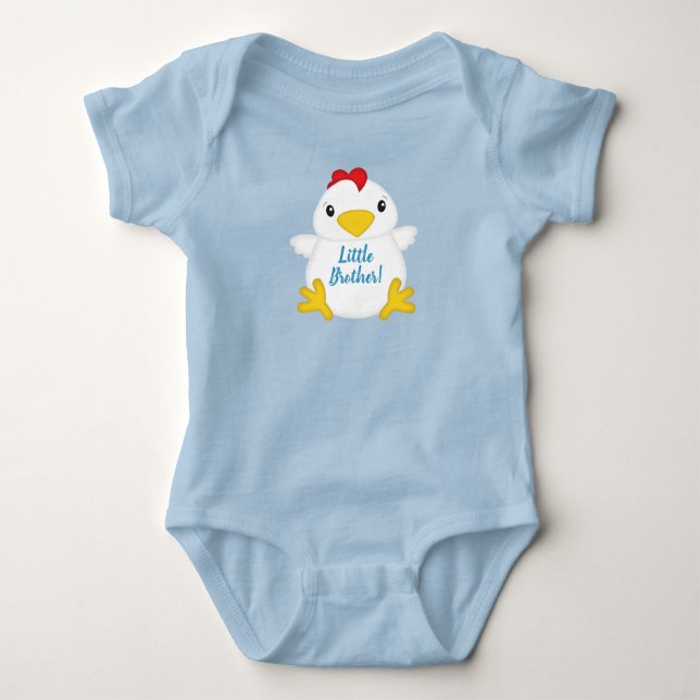 Chicken Baby Dusche Blue Baby Strampler (Vorderseite)