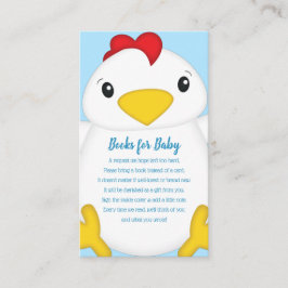 Chicken Baby Dusche Blue Begleitkarte