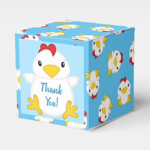 Chicken Baby Shower Blue Boy Geschenkschachtel