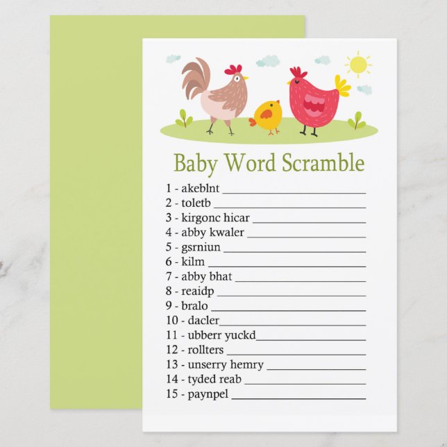 Chicken Baby Wortspiel (Vorne/Hinten)