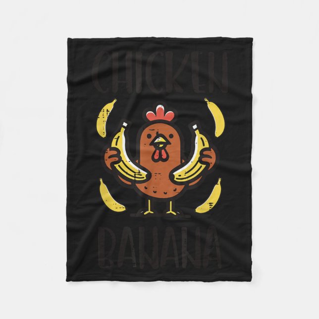 Chicken Banana Niedlicher Song Tanz Kinder Jugend Fleecedecke (Vorderseite)