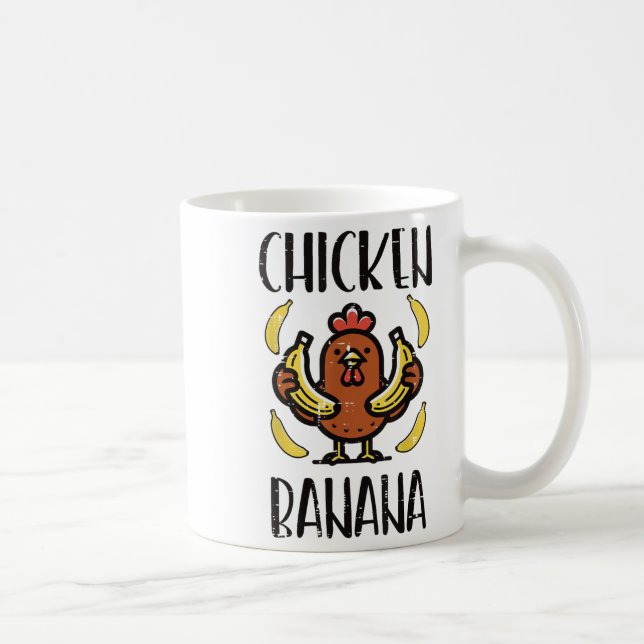 Chicken Banana Niedlicher Song Tanz Kinder Jugend Kaffeetasse (Rechts)