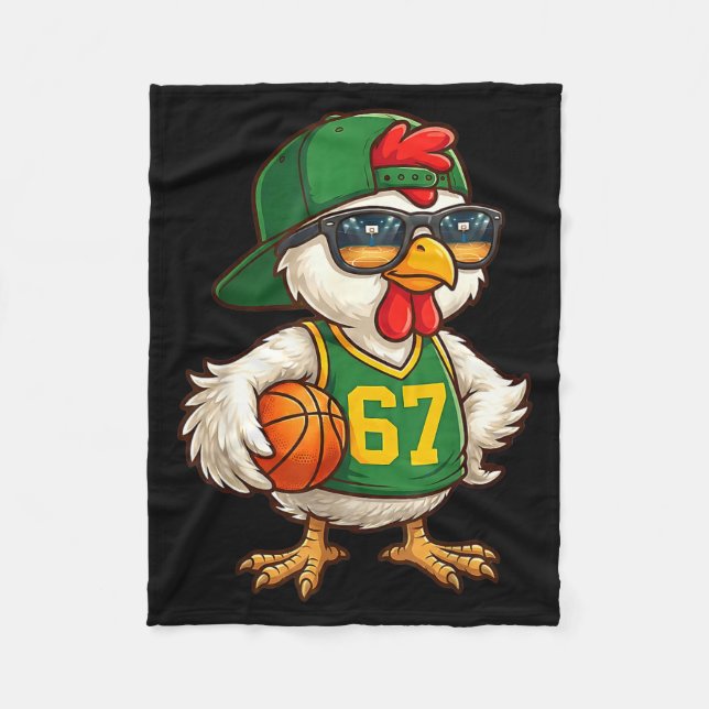 Chicken Basketball 67 Gen Alpha Slang Srts Men Boy Fleecedecke (Vorderseite)