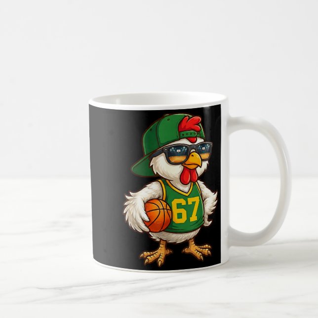 Chicken Basketball 67 Gen Alpha Slang Srts Men Boy Kaffeetasse (Rechts)
