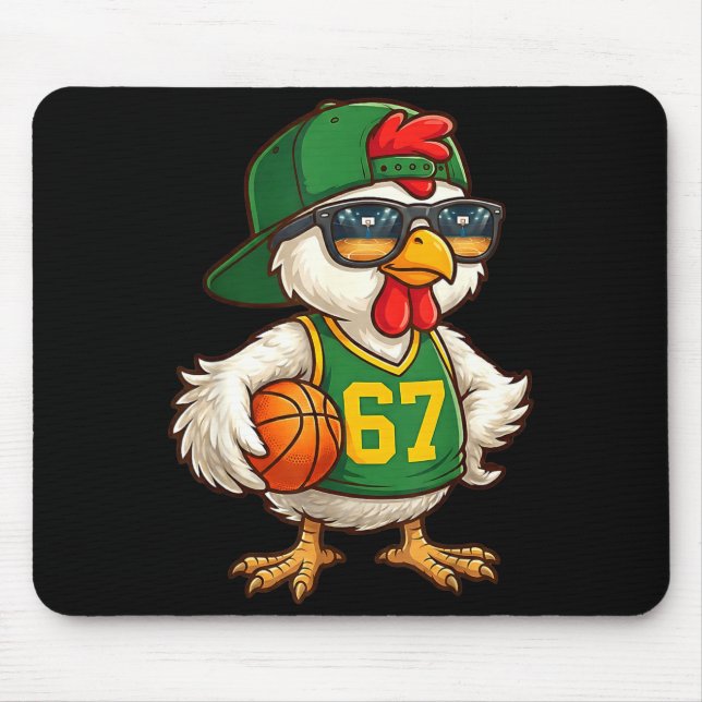 Chicken Basketball 67 Gen Alpha Slang Srts Men Boy Mousepad (Vorne)