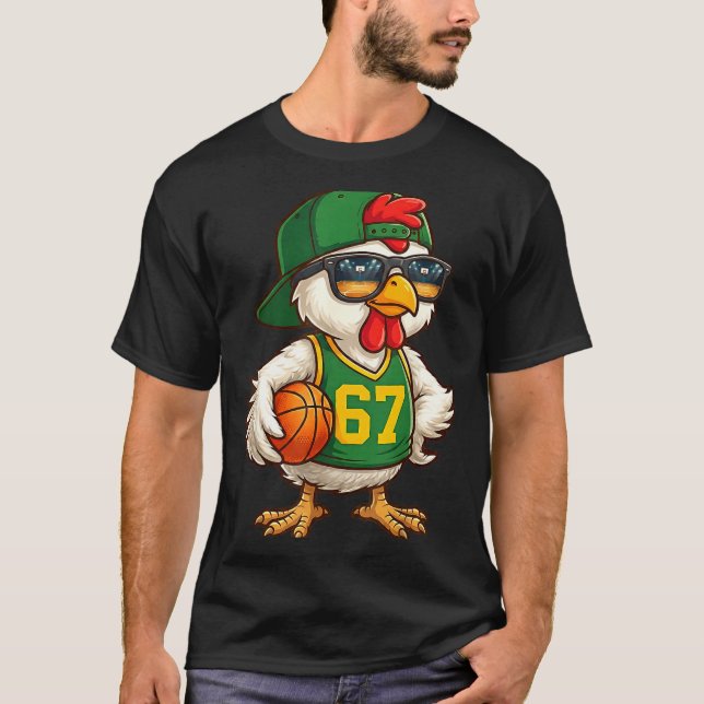 Chicken Basketball 67 Gen Alpha Slang Srts Men Boy T-Shirt (Vorderseite)