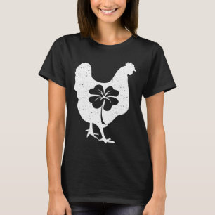 Chicken Bird Hen Kleeblatt St Patricks Day Saint P T-Shirt