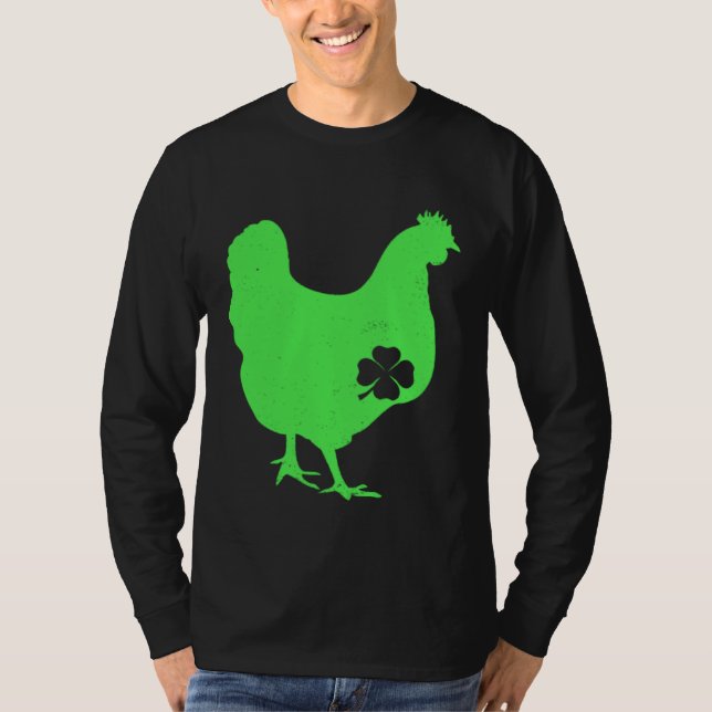 Chicken Bird Hen Shamrock St Patrick s Day Saint P T-Shirt (Vorderseite)