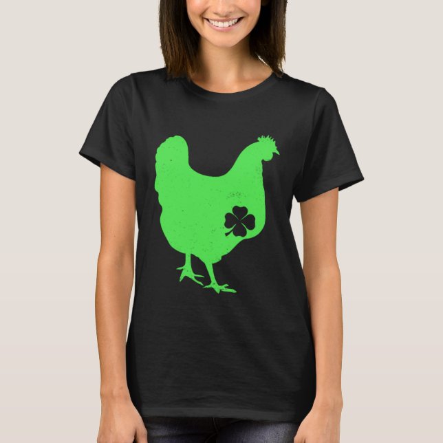Chicken Bird Hen Shamrock St Patrick s Day Saint P T-Shirt (Vorderseite)
