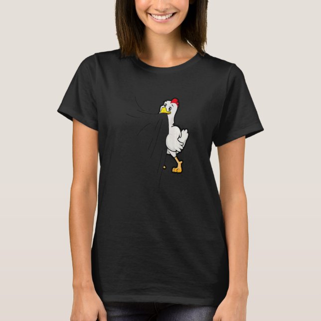 Chicken Biting  Cute Chicken Animal Chicken T-Shirt (Vorderseite)