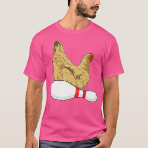Chicken Bowling Bowling Button Sports T-Shirt