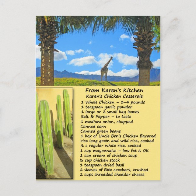 Chicken Casserole Rezept Postkarte (Vorderseite)