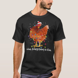 Chicken Chicken Weihnachten Lichter Im schönen all T-Shirt
