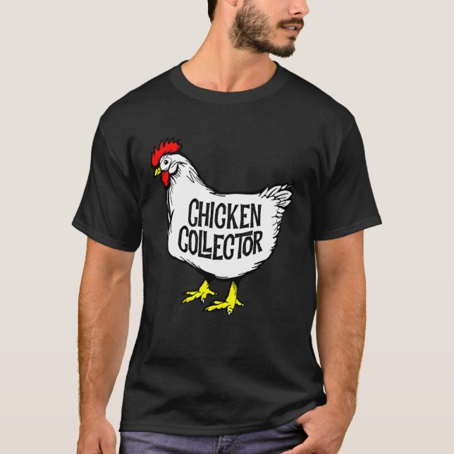Chicken Collector Backyard Farm Clucking Hen Graph T-Shirt (Vorderseite)