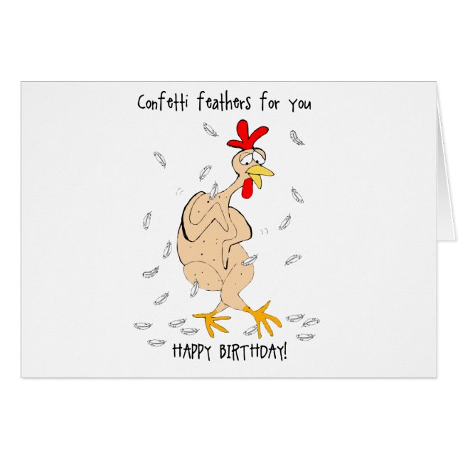 Chicken Confetti Feathers (Vorderseite (Horizontal))