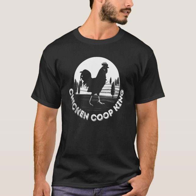 Chicken Coop King Rooster Lianimal Chicken Vater T-Shirt (Vorderseite)