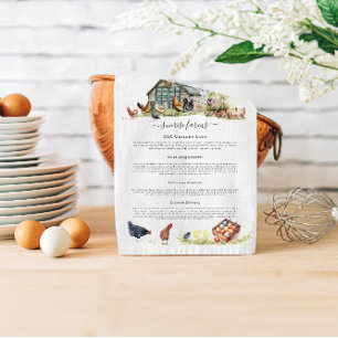 Chicken Coop   Rustic Farm Monogram Geschirrtuch