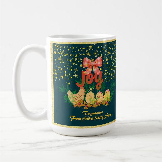 Chicken country Christmas  Kaffeetasse (Links)