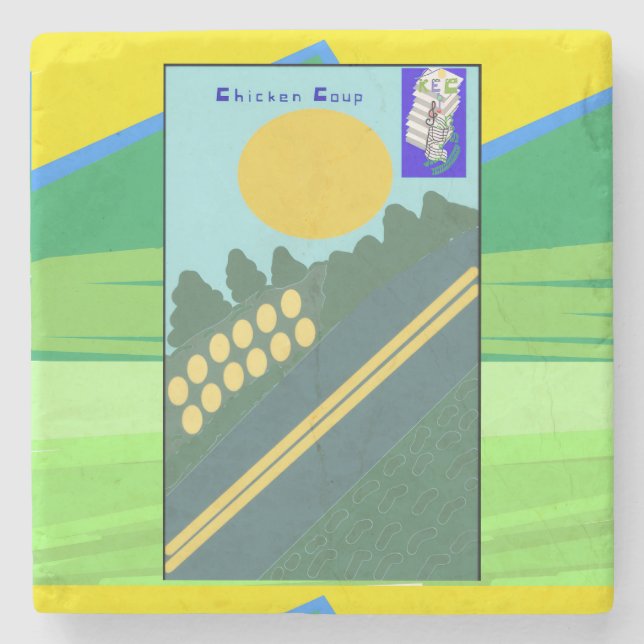 Chicken Coup  Steinuntersetzer (Vorderseite)