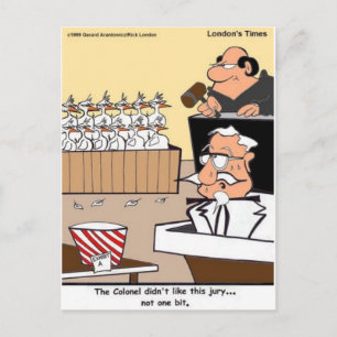 Chicken Courtroom Drama Funny Geschenke & T-Shirts Postkarte