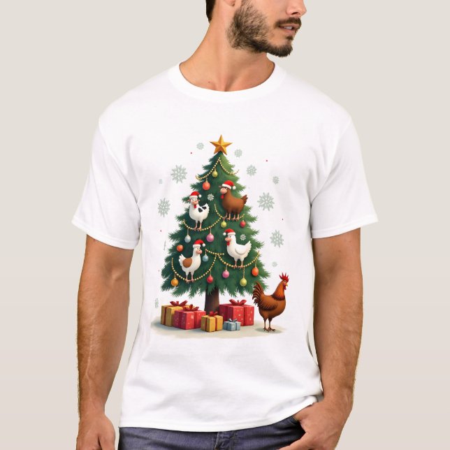 Chicken Cow Goat Horse Farm Animal Farmer Christma T-Shirt (Vorderseite)