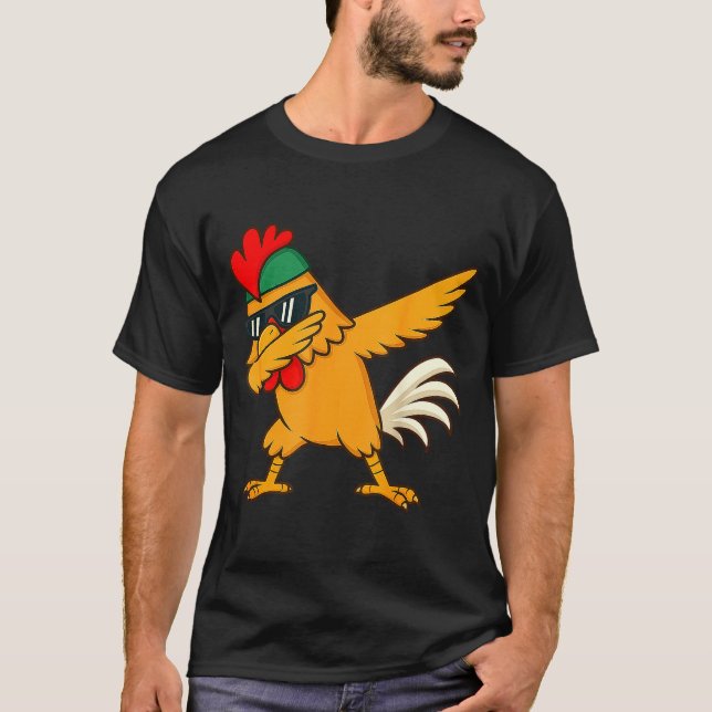 Chicken Dab Meme Animal Dance Funny For Men Women  T-Shirt (Vorderseite)