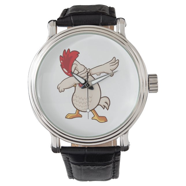 Chicken Dabbing Bauer Dab Tanz Armbanduhr (Vorderseite)