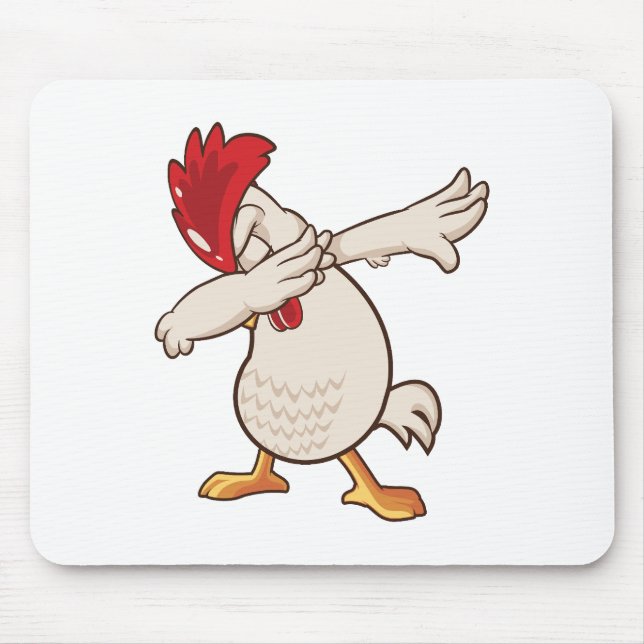 Chicken Dabbing Bauer Dab Tanz Mousepad (Vorne)