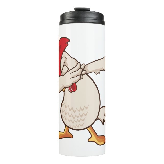 Chicken Dabbing Bauer Dab Tanz Thermosbecher (Vorderseite)