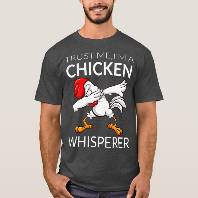 Chicken Dabbing Chicken Whispern Niedlich T-Shirt (Vorderseite)