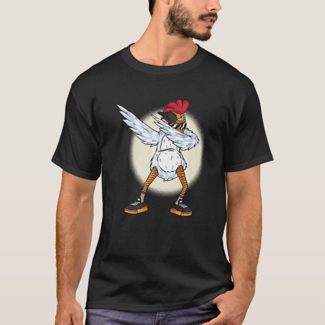 Chicken Dabbing  Chickens Farm Farmer Dab Dance T-Shirt (Vorderseite)