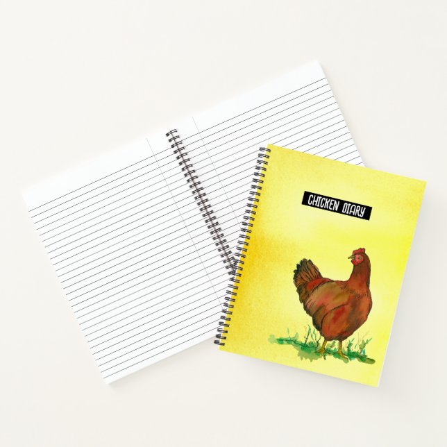 Chicken Diary Rhode Island Red Hen Business Notizbuch (Innenseite)