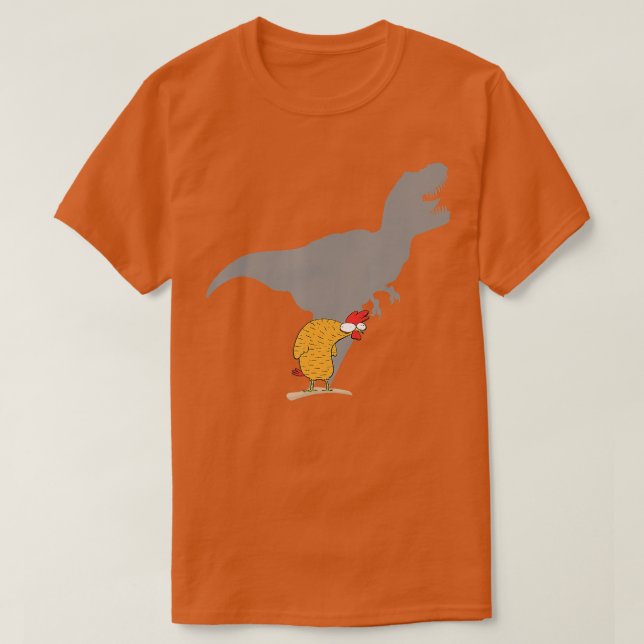 Chicken Dinosaur Shadow Funny Hen TRex Geultry Di T-Shirt (Design vorne)