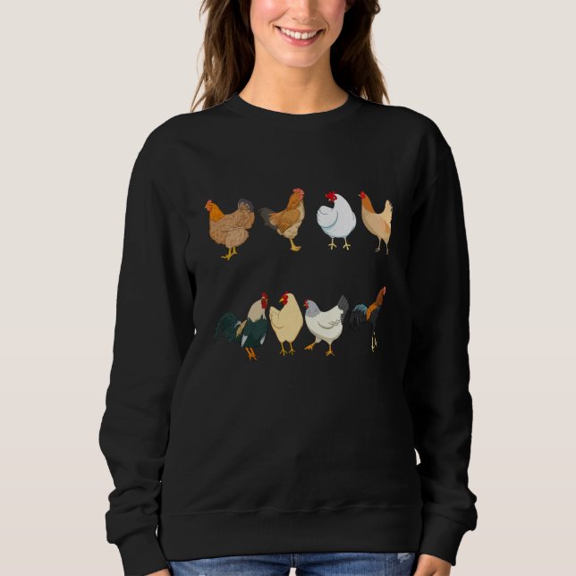Chicken Farm Animal  Farmer Women Men Sweatshirt (Vorderseite)